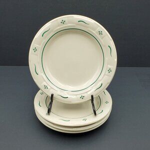 Longaberger Woven Traditions Heritage Green Bread Plates Dessert Plates